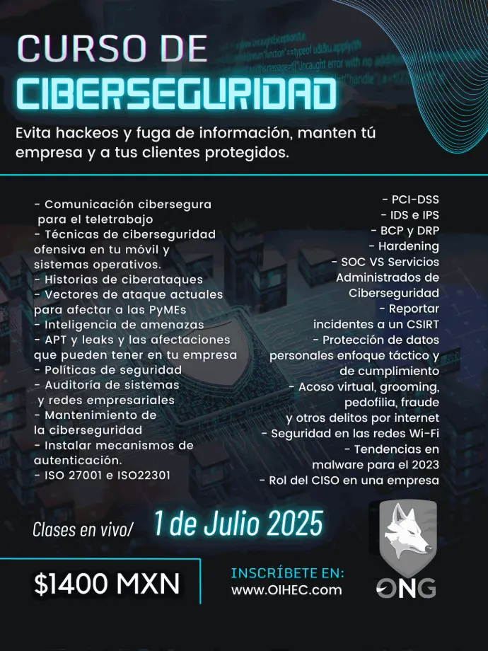 Anticipo 50% Ciberseguridad