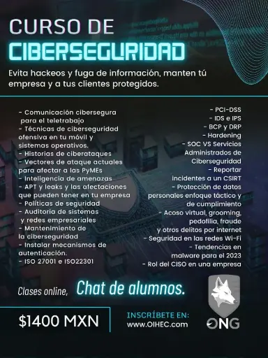 ​Anticipo 50% Curso Investigaciones OSINT